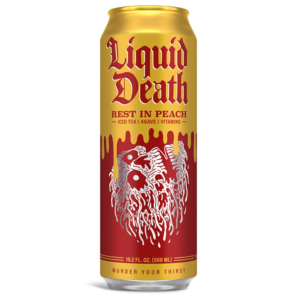 Liquid DeathQ Rest in Peach Tea Single, 19.2 FZ